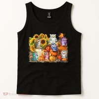 Autumn Owl Sunflower Pumpkin Halloween Costume Tank Top thumb 2