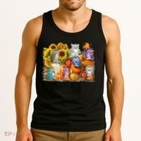 Autumn Owl Sunflower Pumpkin Halloween Costume Tank Top thumb 3