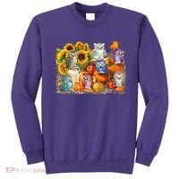 Autumn Owl Sunflower Pumpkin Halloween Costume Sweatshirt thumb 0