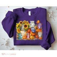 Autumn Owl Sunflower Pumpkin Halloween Costume Sweatshirt thumb 2