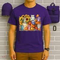 Autumn Owl Sunflower Pumpkin Halloween Costume T-Shirt thumb 6