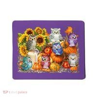 Autumn Owl Sunflower Pumpkin Halloween Costume Mousepad thumb 0