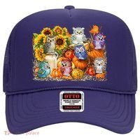 Autumn Owl Sunflower Pumpkin Halloween Costume Hat thumb 0