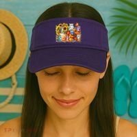 Autumn Owl Sunflower Pumpkin Halloween Costume Visor thumb 2