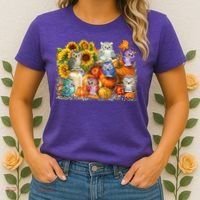 Autumn Owl Sunflower Pumpkin Halloween Costume Women's T-Shirt thumb 2