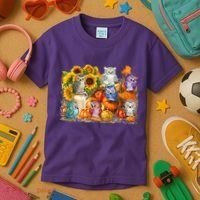 Autumn Owl Sunflower Pumpkin Halloween Costume Kids T-Shirt thumb 3