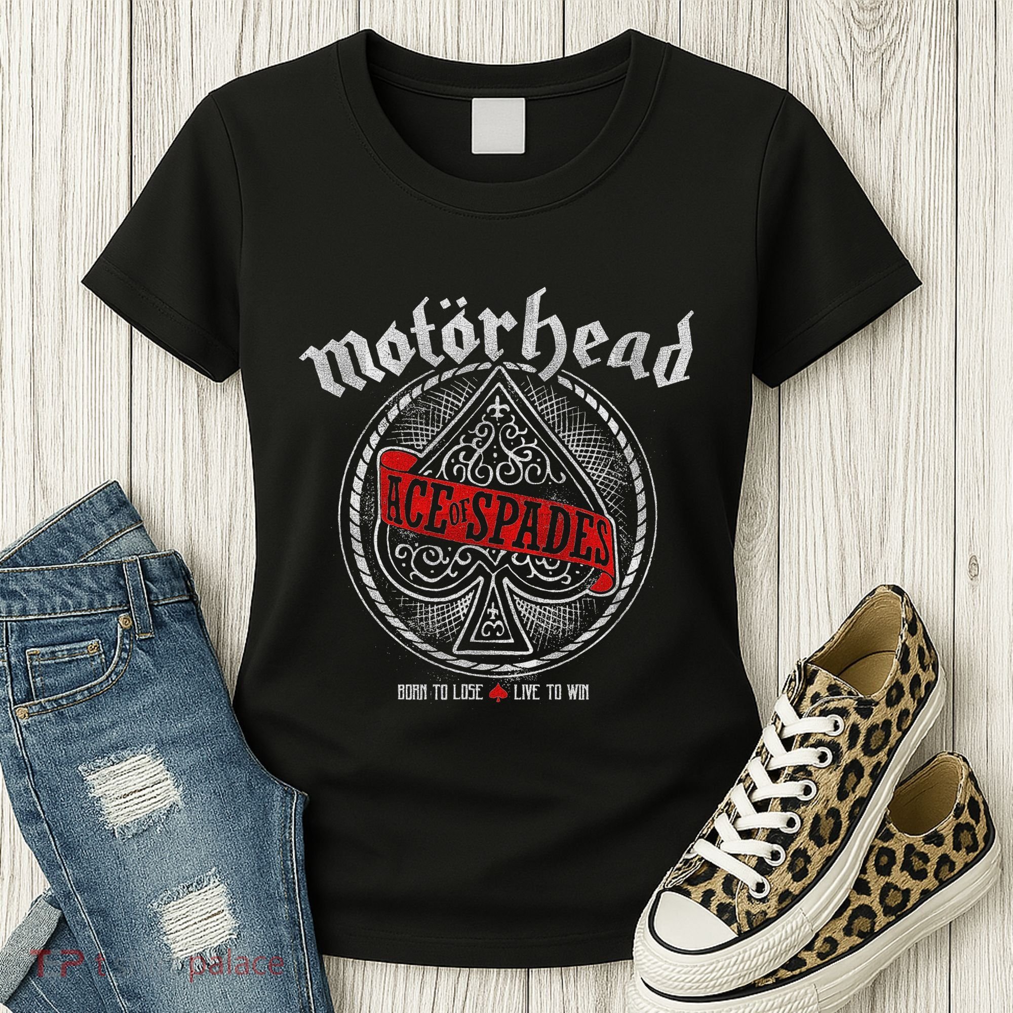 Ace Of Spades Red Sash Women's T-Shirt