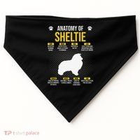 Anatomy Of Sheltie Dog Lover USA-Made Doggie Bandana thumb 0