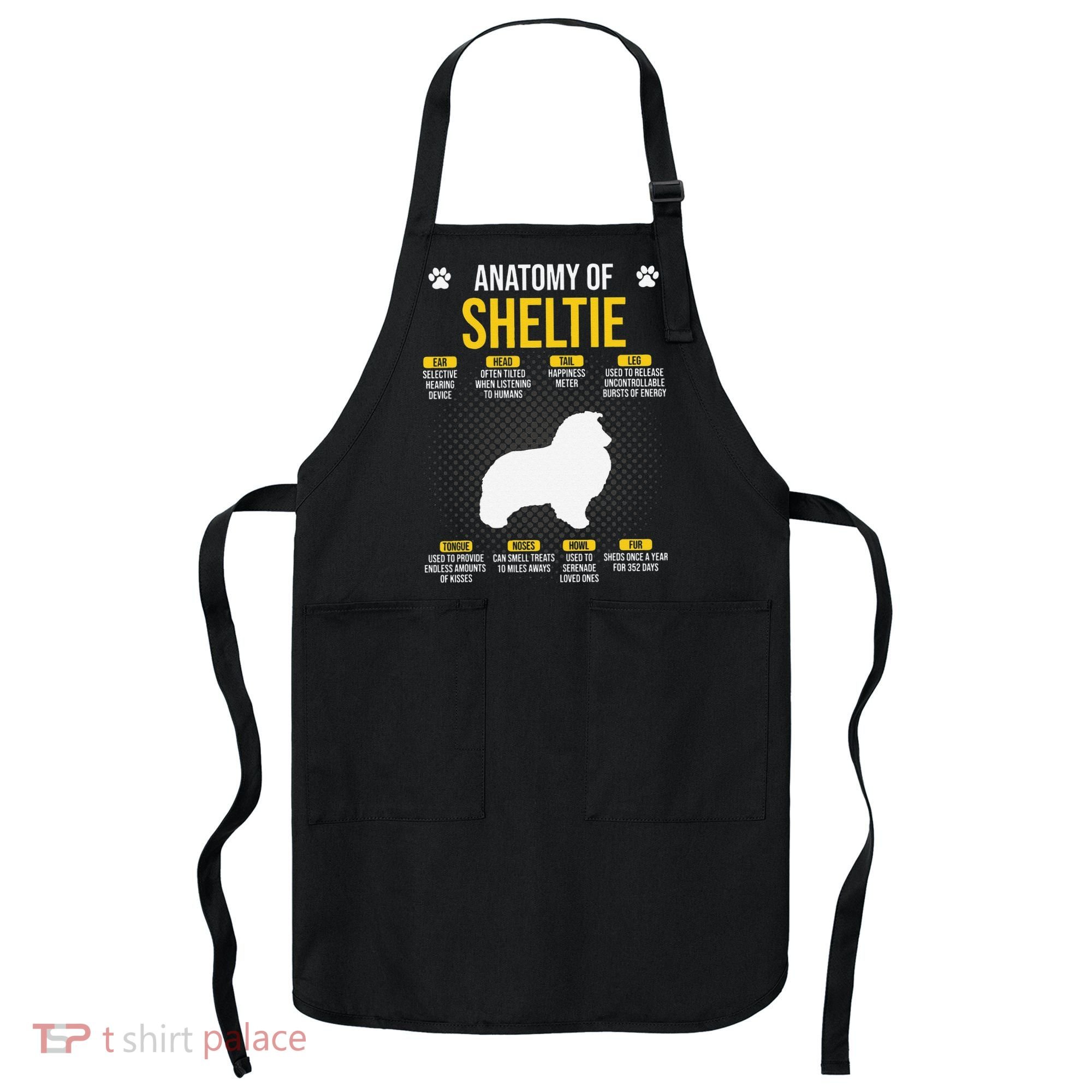 Anatomy Of Sheltie Dog Lover Apron