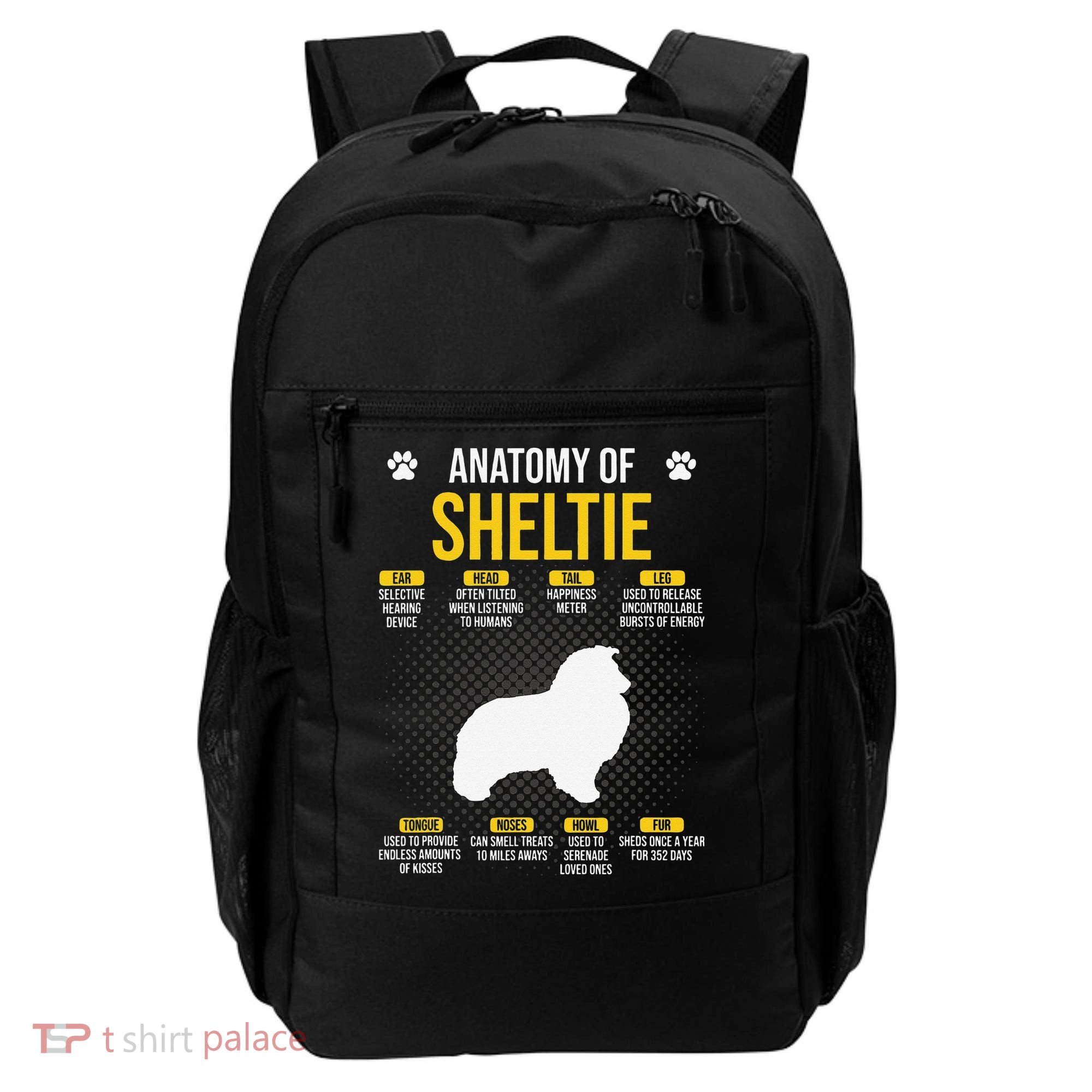 Anatomy Of Sheltie Dog Lover Backpack