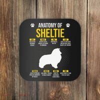 Anatomy Of Sheltie Dog Lover Coaster thumb 0