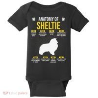 Anatomy Of Sheltie Dog Lover Baby Bodysuit thumb 0