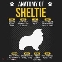 Anatomy Of Sheltie Dog Lover Golf Towel thumb 3