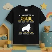 Anatomy Of Sheltie Dog Lover Toddler T-Shirt thumb 3