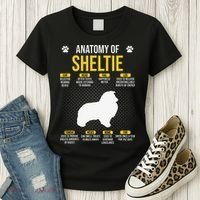 Anatomy Of Sheltie Dog Lover Women's T-Shirt thumb 3
