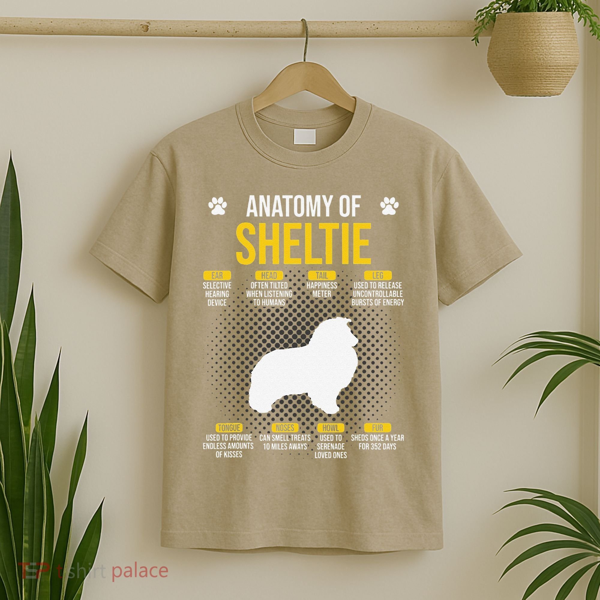 Anatomy Of Sheltie Dog Lover T-Shirt