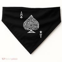 Ace Of Spades Texas Hold'em Poker Playing Card USA-Made Doggie Bandana thumb 0