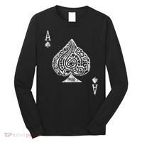 Ace Of Spades Texas Hold'em Poker Playing Card Long Sleeve Shirt thumb 0