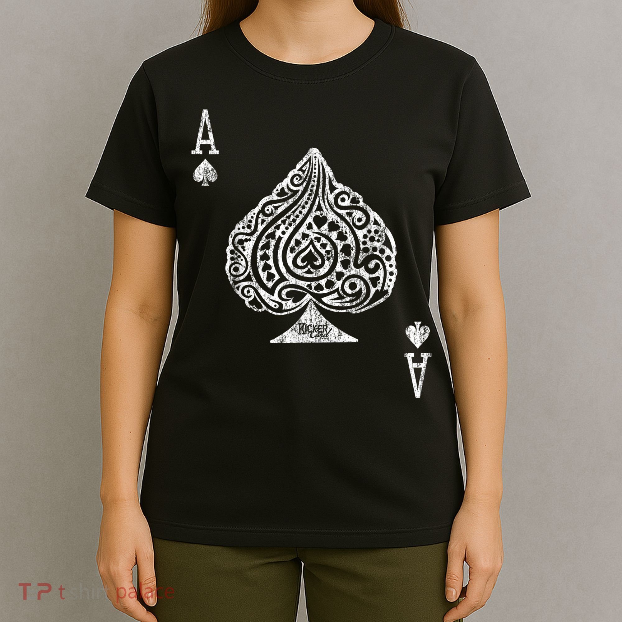 Ace Of Spades Texas Hold'em Poker Playing Card T-Shirt