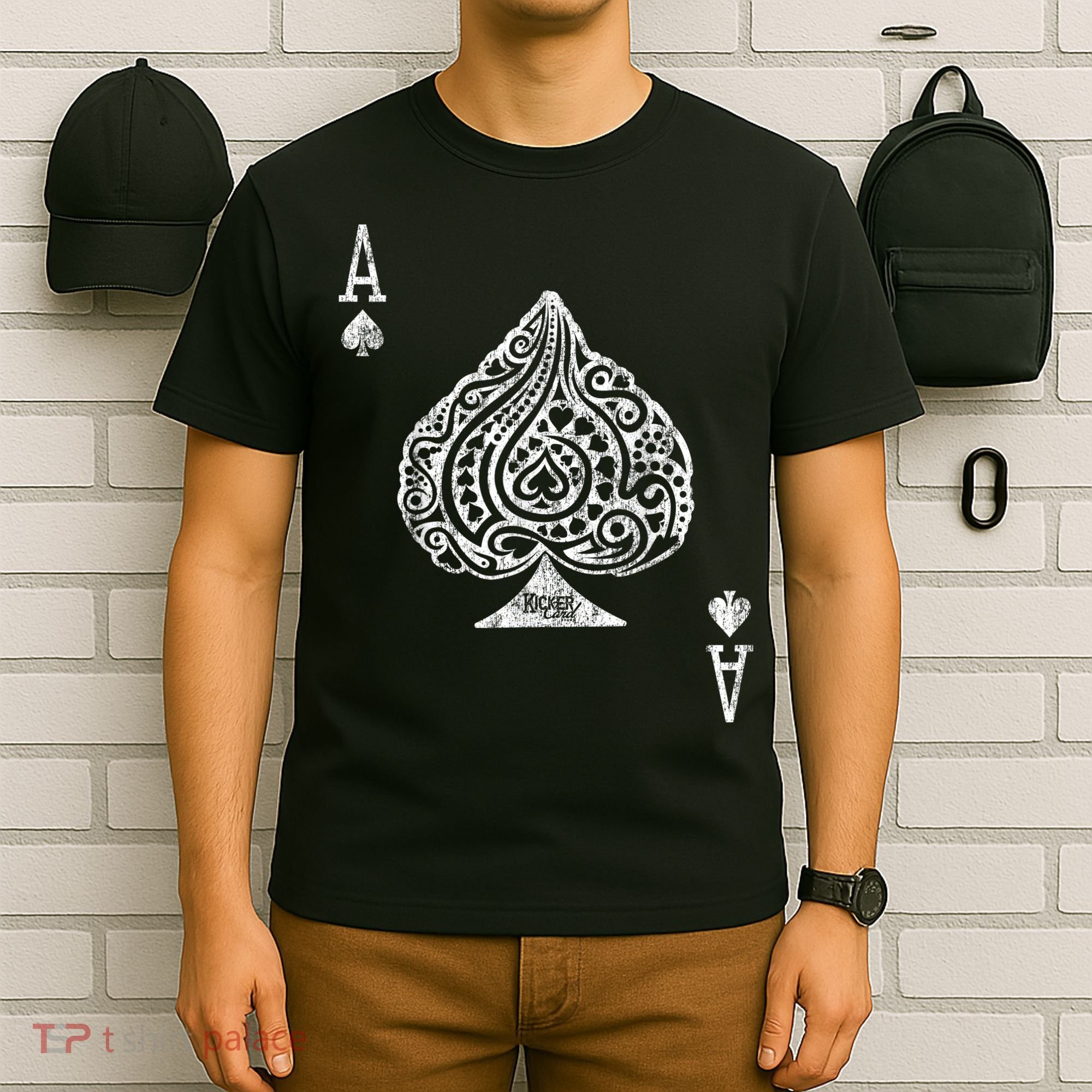 Ace Of Spades Texas Hold'em Poker Playing Card T-Shirt