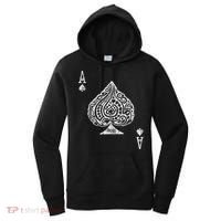 Ace Of Spades Texas Hold'em Poker Playing Card Women's Hoodie thumb 0