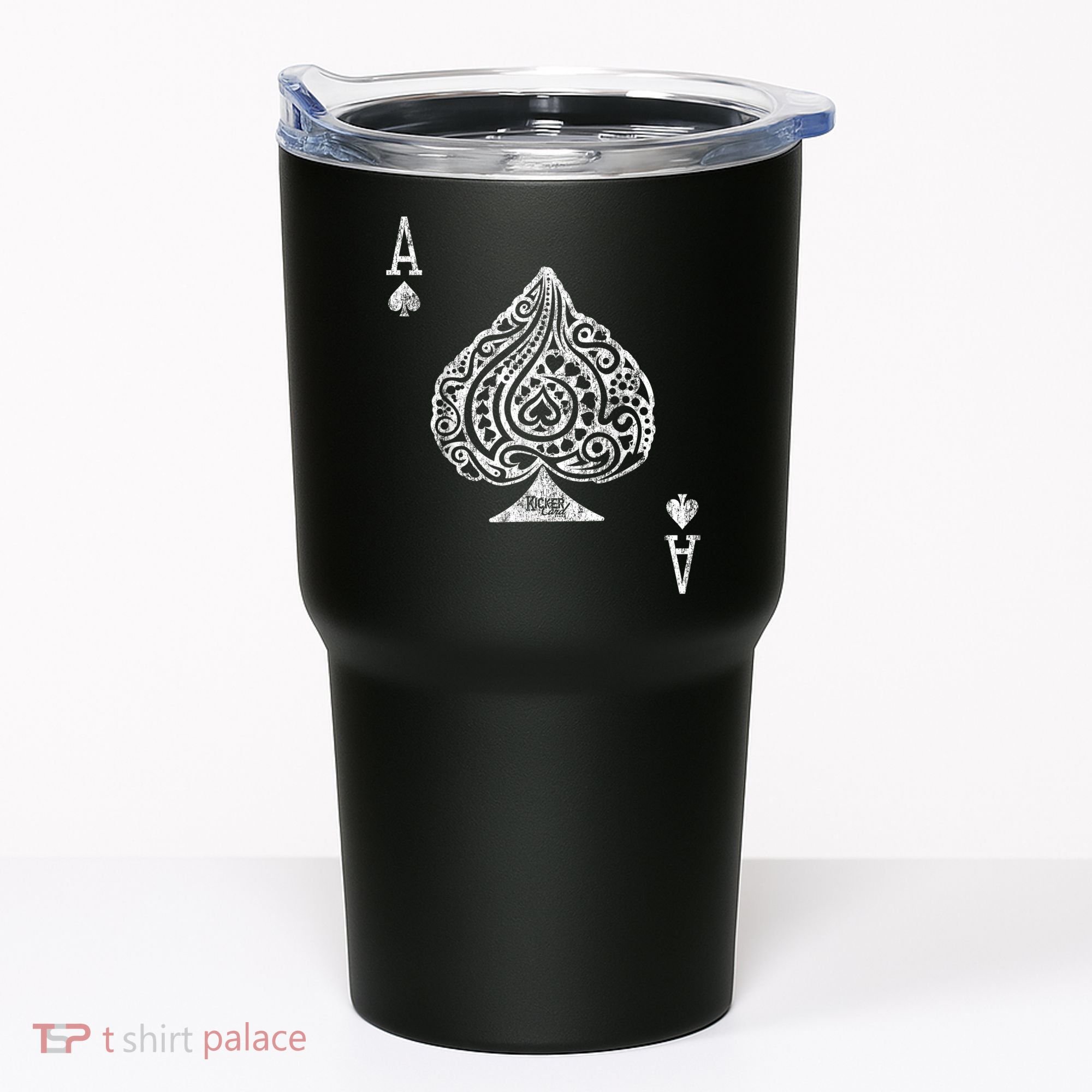 Ace Of Spades Texas Hold'em Poker Playing Card Tumbler