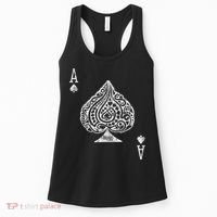 Ace Of Spades Texas Hold'em Poker Playing Card Women's Tank Top thumb 0