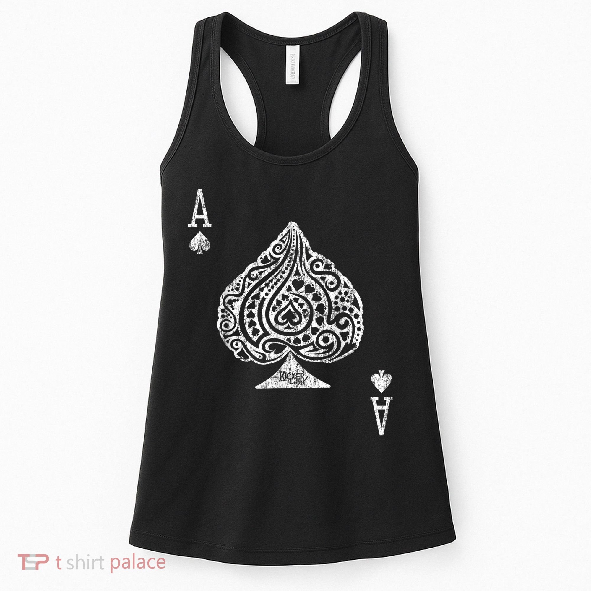 Ace Of Spades Texas Hold'em Poker Playing Card Women's Tank Top