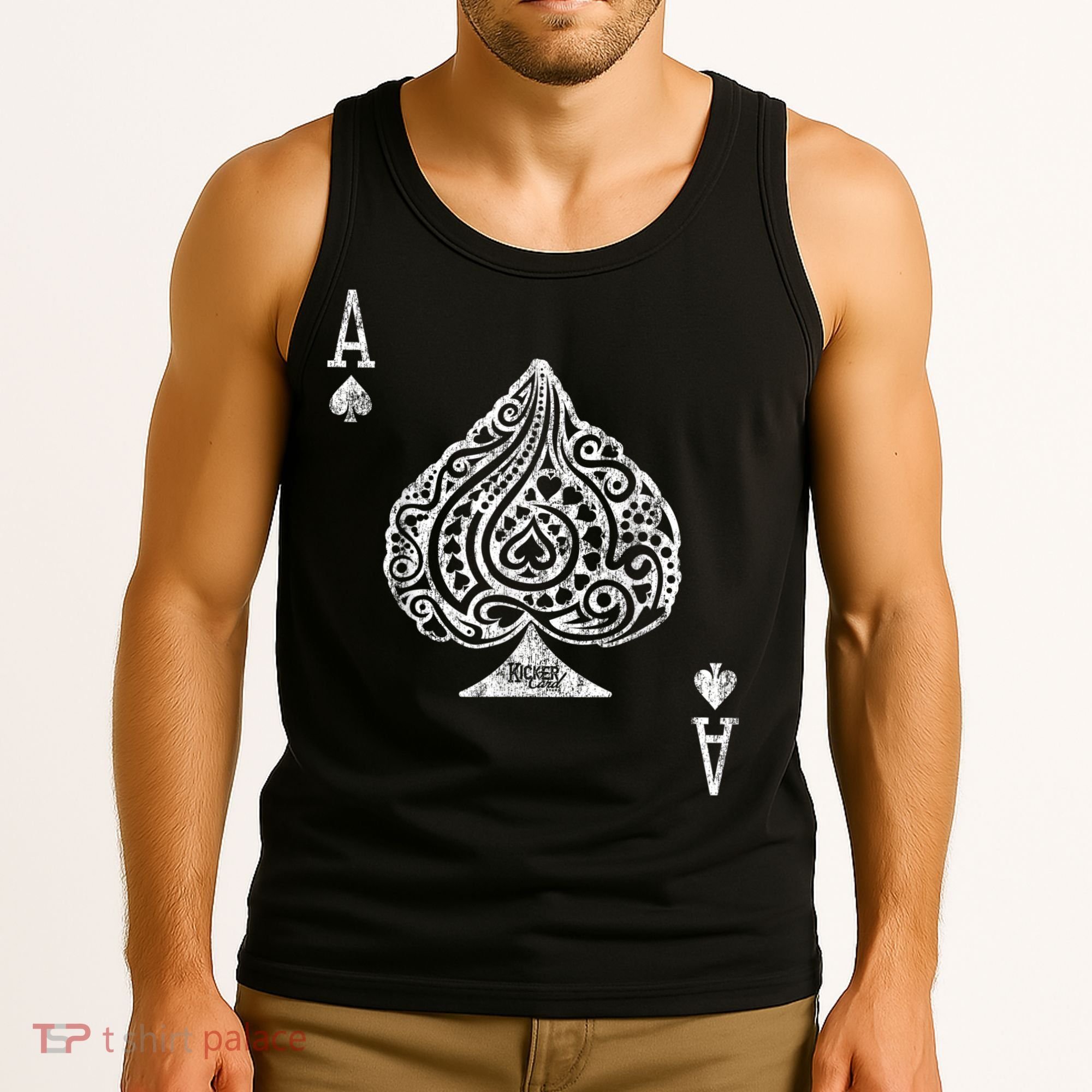 Ace Of Spades Texas Hold'em Poker Playing Card Tank Top