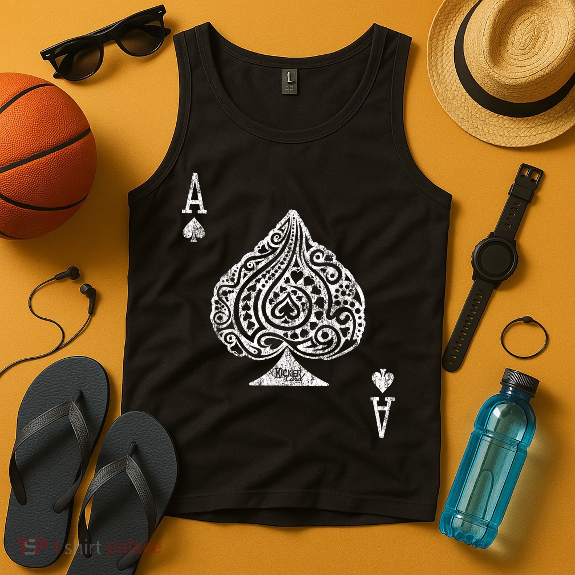 Ace Of Spades Texas Hold'em Poker Playing Card Tank Top