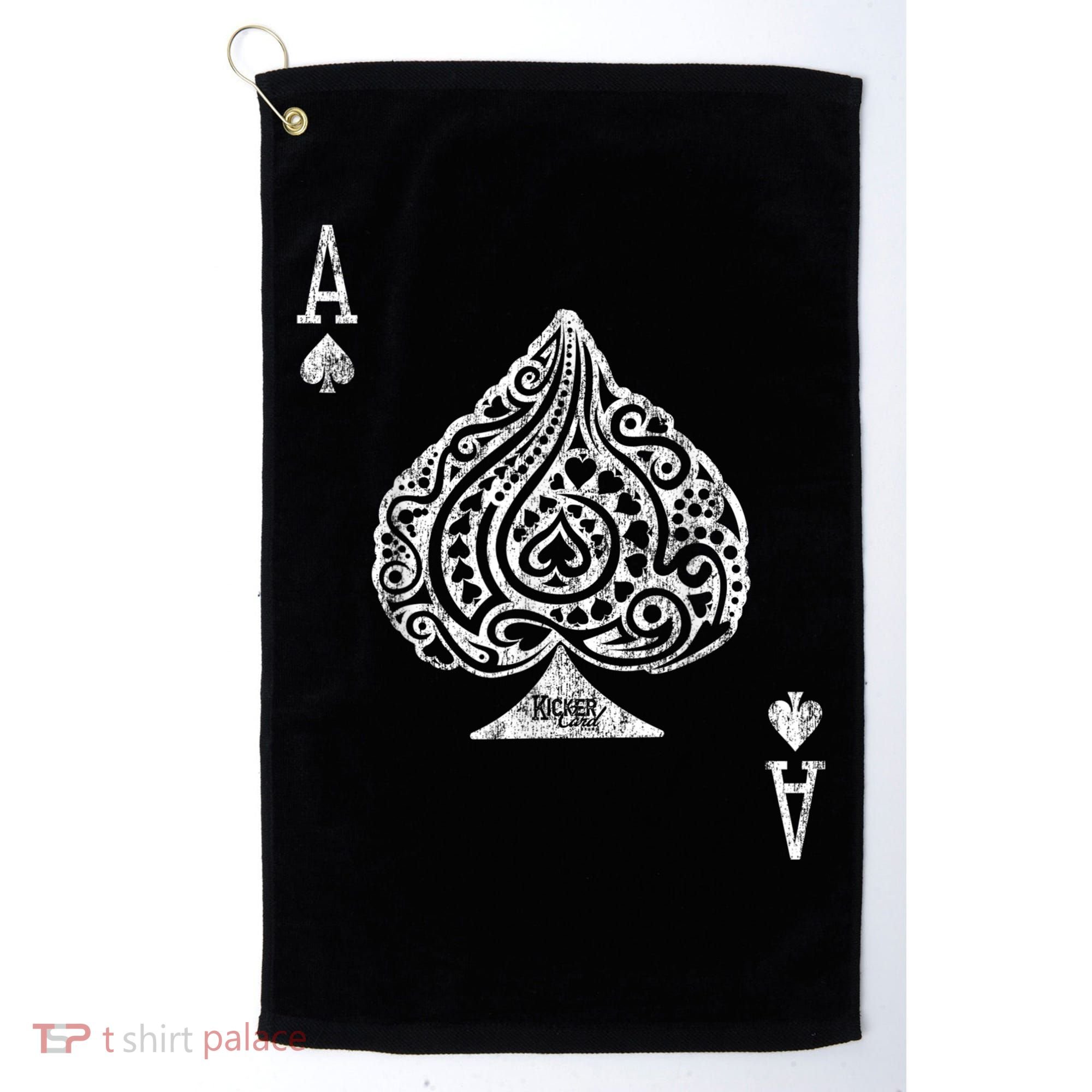 Ace Of Spades Texas Hold'em Poker Playing Card Golf Towel
