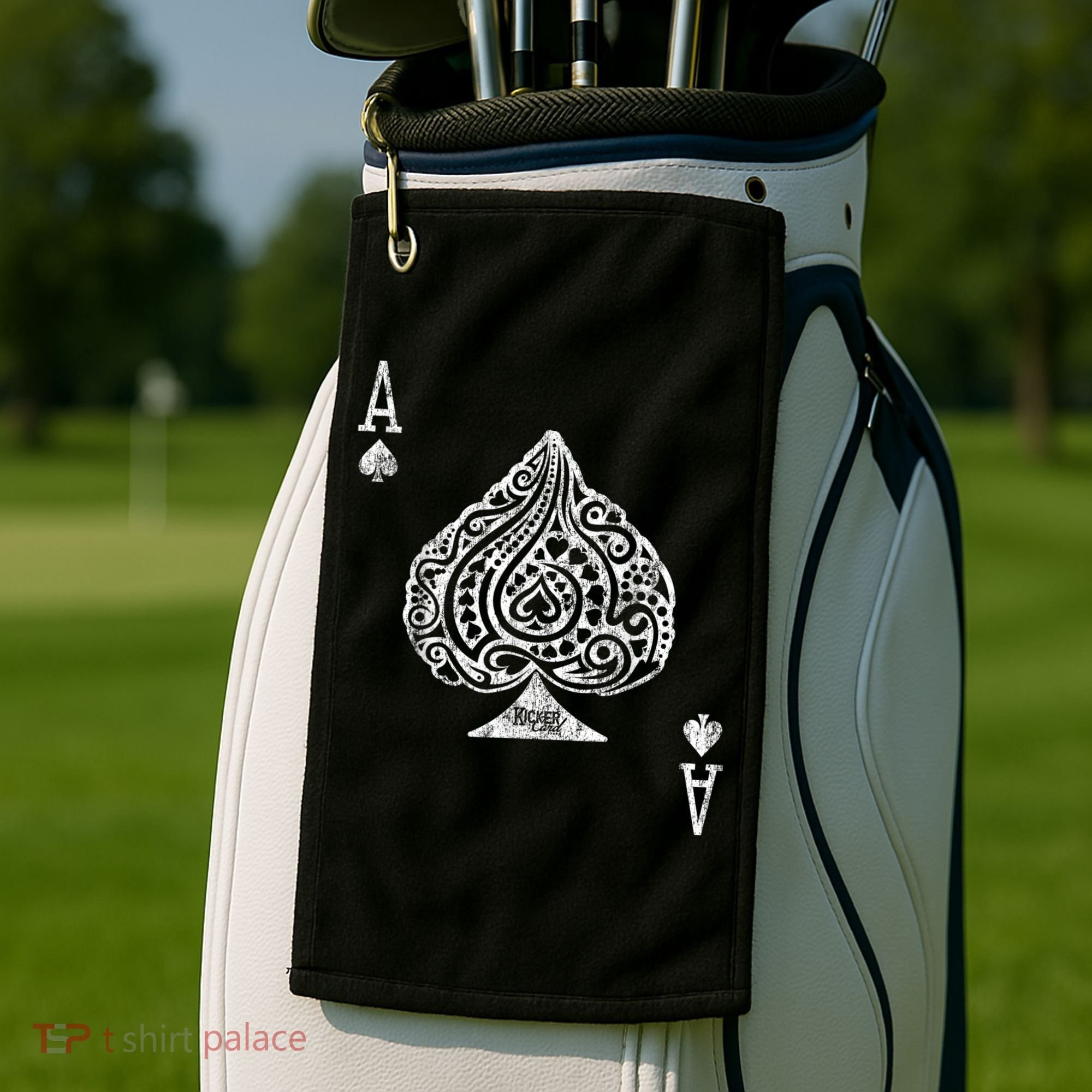 Ace Of Spades Texas Hold'em Poker Playing Card Golf Towel