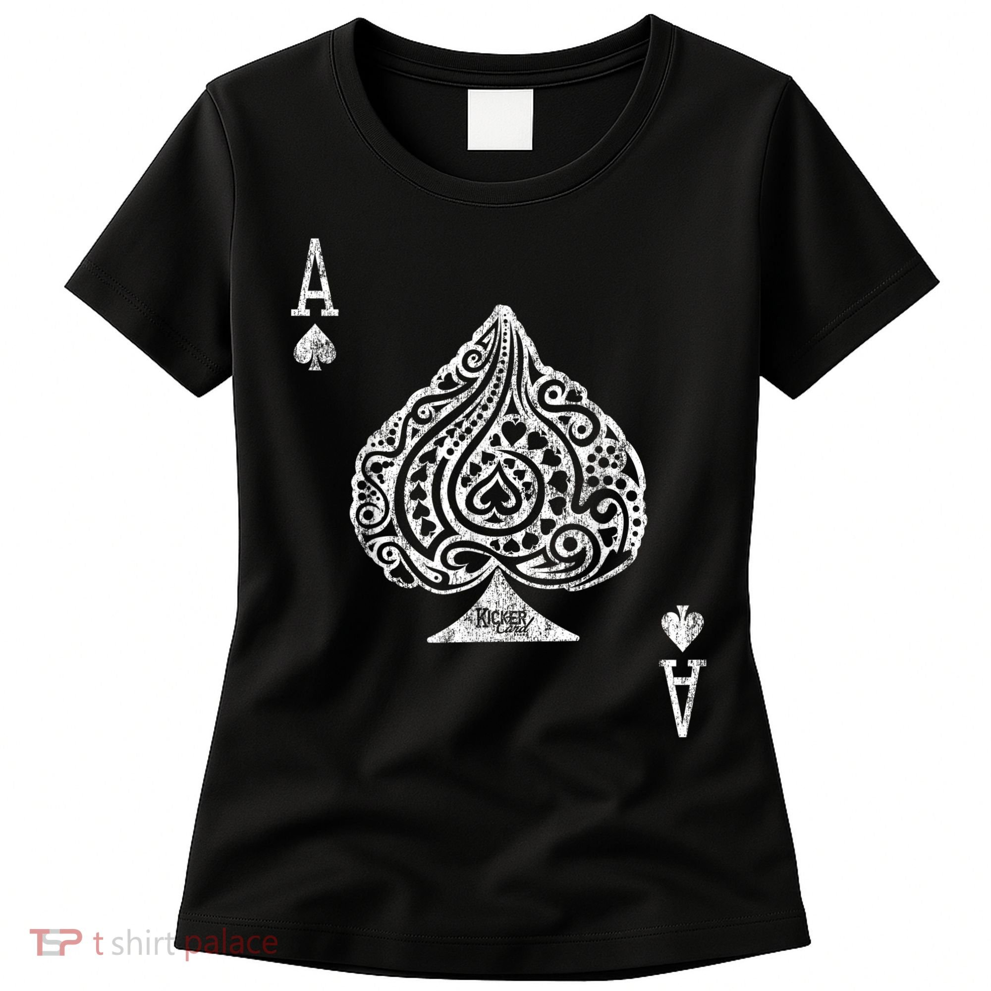 Ace Of Spades Texas Hold'em Poker Playing Card Women's T-Shirt