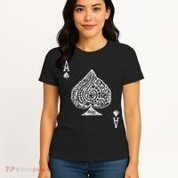 Ace Of Spades Texas Hold'em Poker Playing Card Women's T-Shirt thumb 4