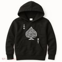 Ace Of Spades Texas Hold'em Poker Playing Card Kids Hoodie thumb 0