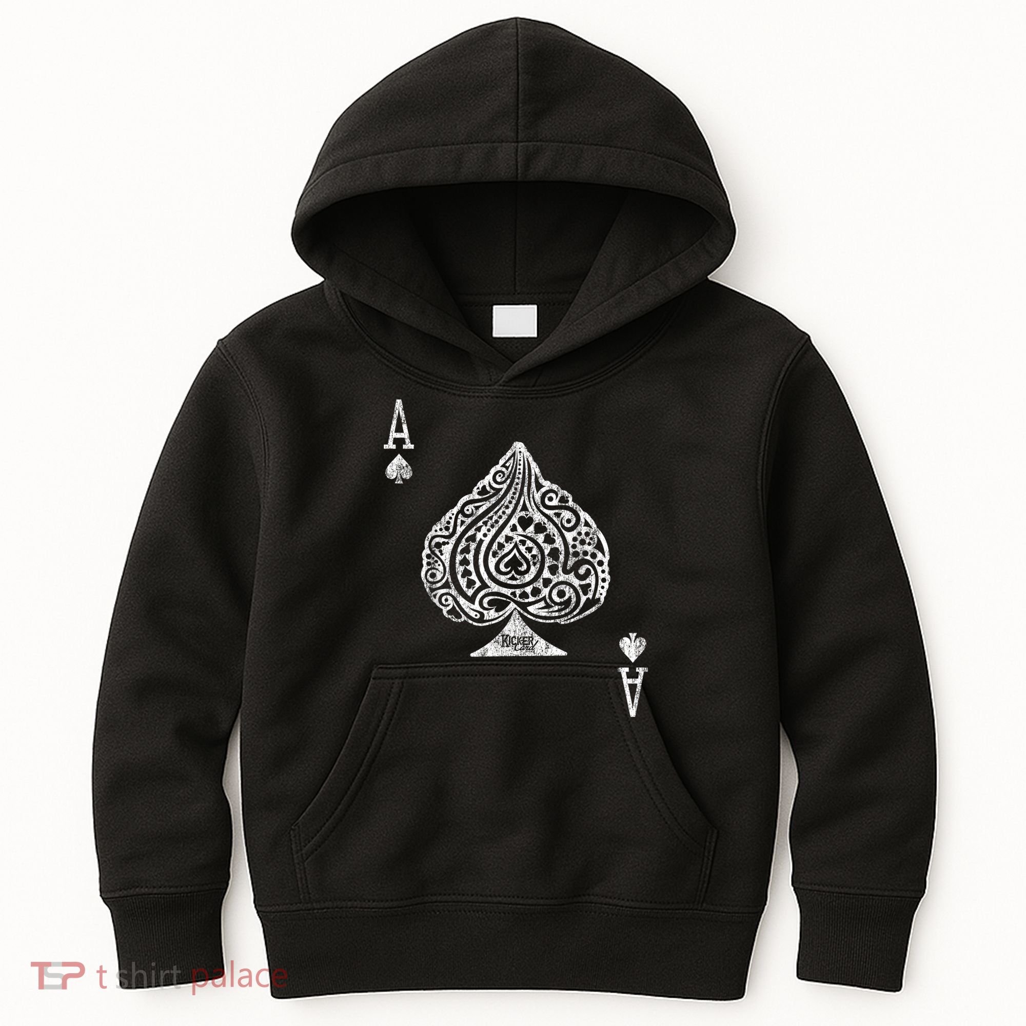 Ace Of Spades Texas Hold'em Poker Playing Card Kids Hoodie