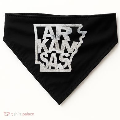 Arkansas Outline State USA-Made Doggie Bandana
