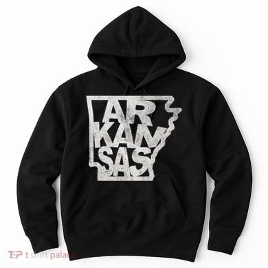 Arkansas Outline State Hoodie