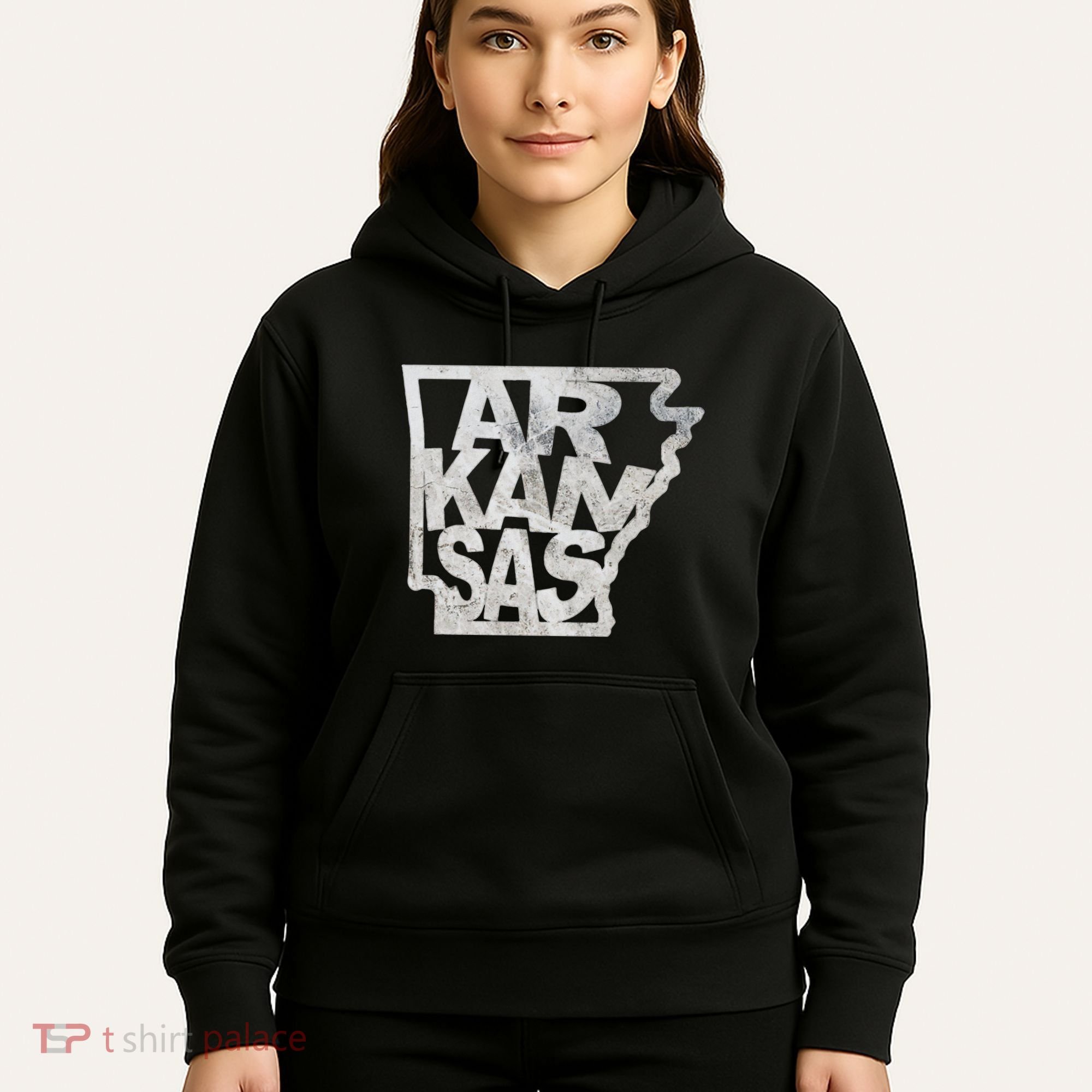 Arkansas Outline State Hoodie