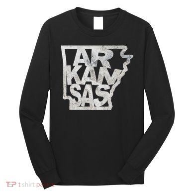Arkansas Outline State Long Sleeve Shirt