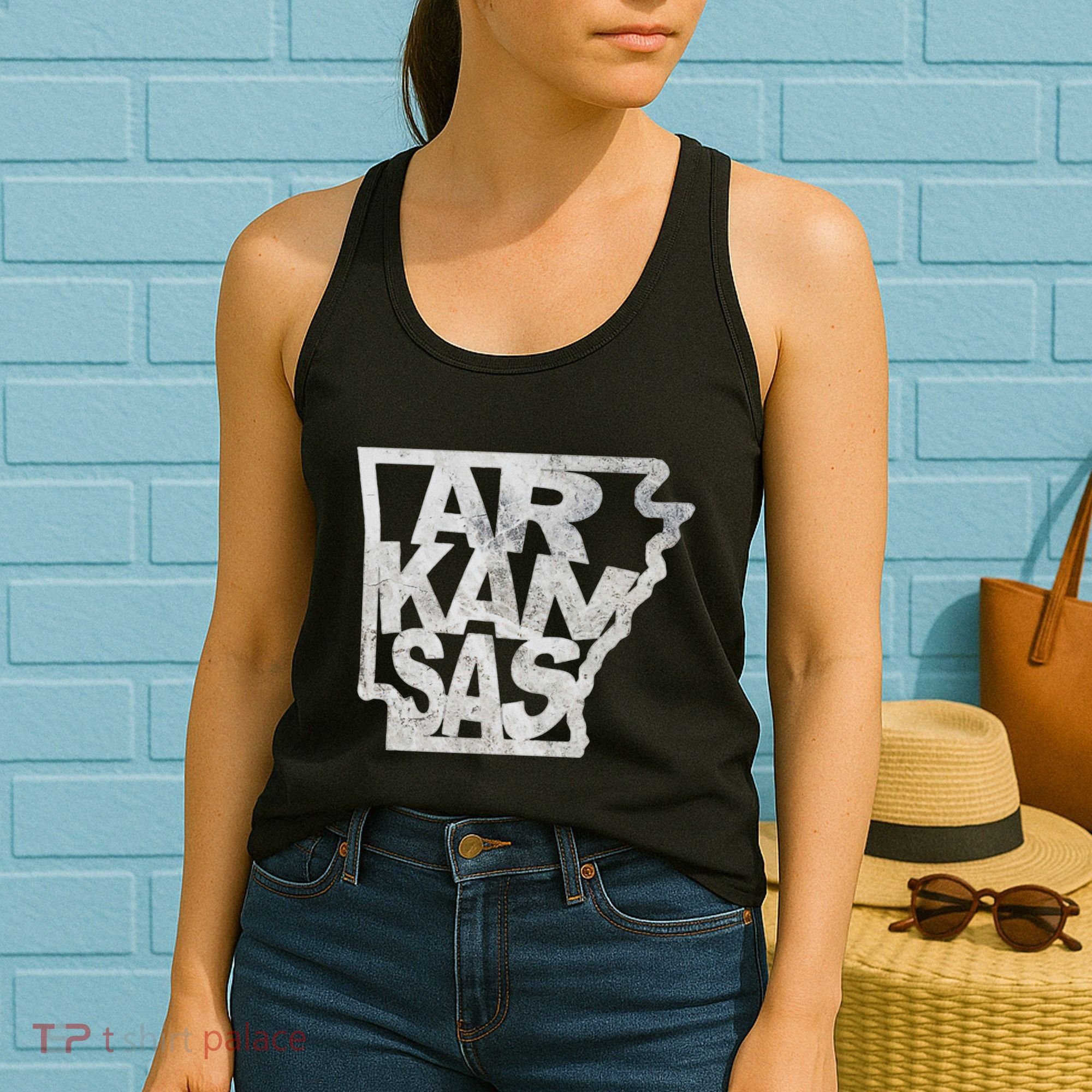 Arkansas Outline State Women's Tank Top