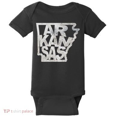Arkansas Outline State Baby Bodysuit