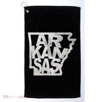 Arkansas Outline State Golf Towel thumb 0