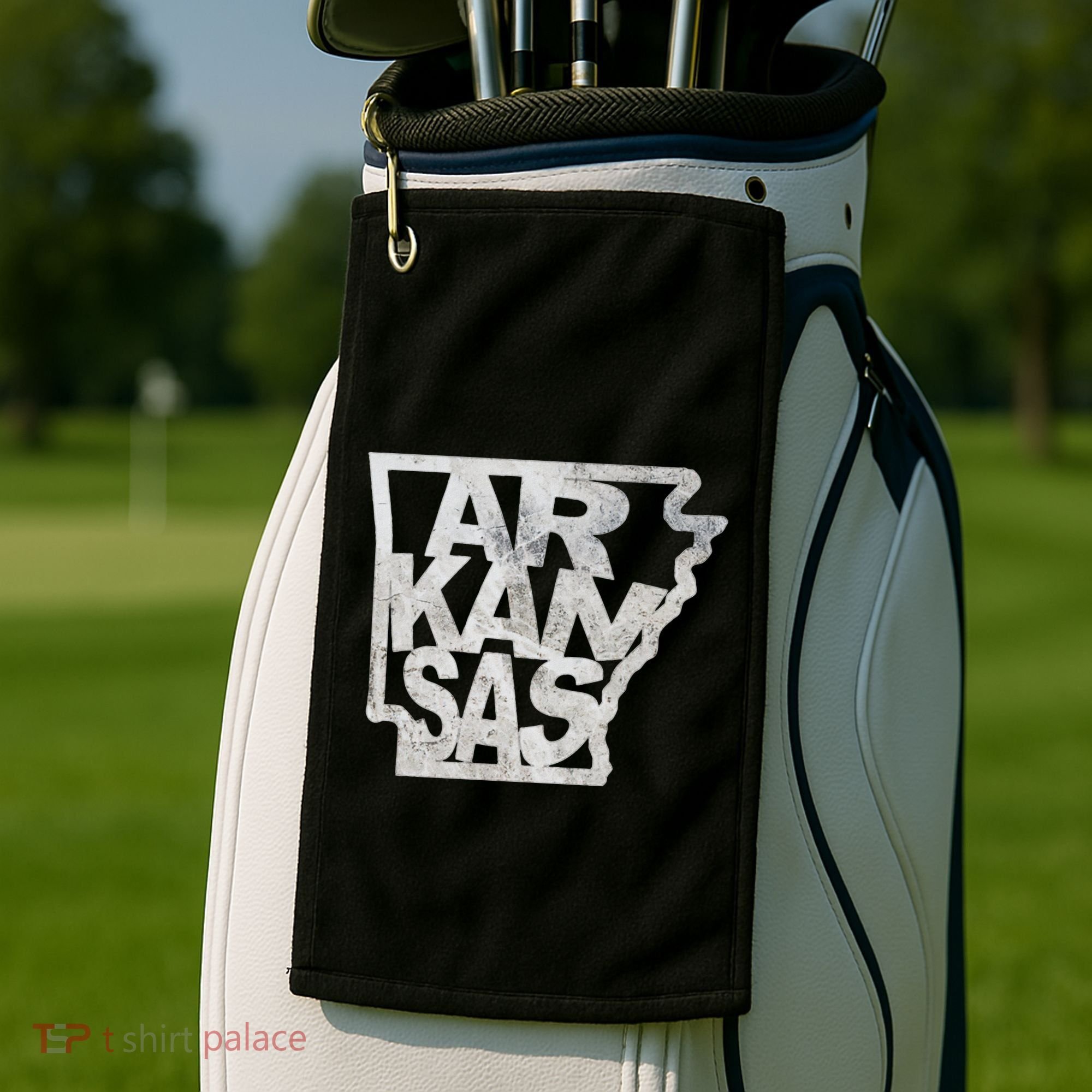 Arkansas Outline State Golf Towel