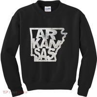 Arkansas Outline State Kids Sweatshirt thumb 0