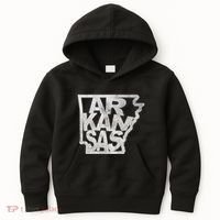 Arkansas Outline State Kids Hoodie thumb 0
