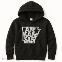 Arkansas Outline State Kids Hoodie thumb 0