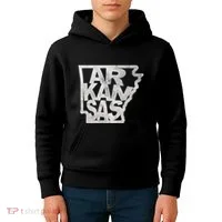 Arkansas Outline State Kids Hoodie thumb 4
