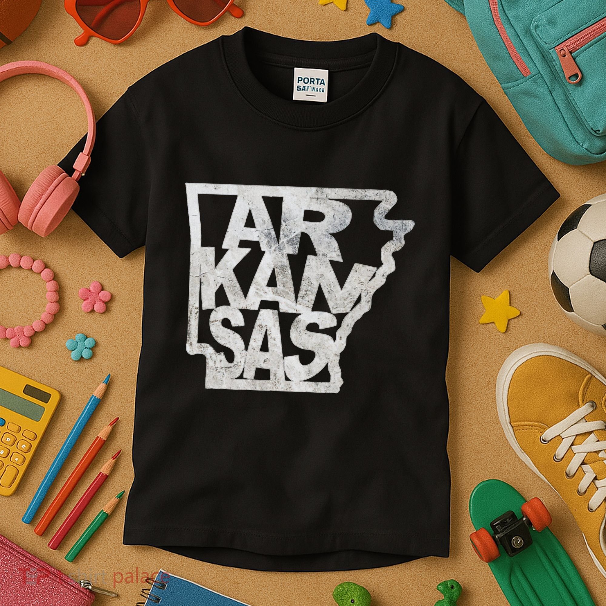Arkansas Outline State Kids T-Shirt