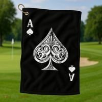 Ace Of Spades Great Gift Golf Towel thumb 1